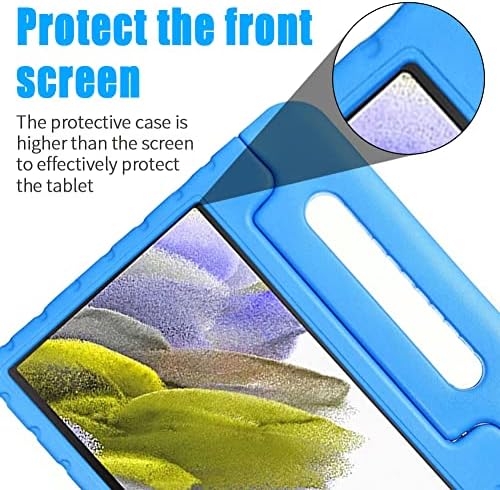 Carcasă pentru copii pentru Samsung Galaxy Tab A8 10.5 inch 2022 cu suport de prindere a tabletei de protecție șocuri, albastru