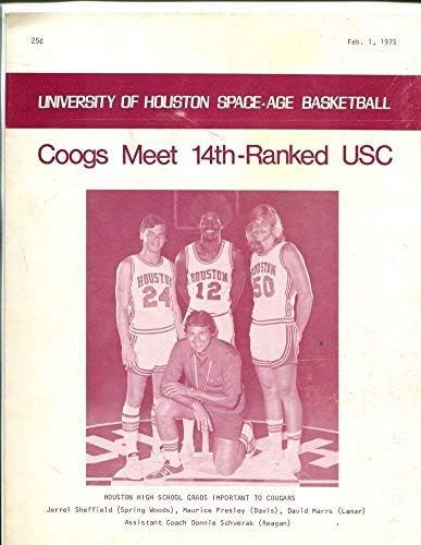 1975 Houston Cougars v Usc Program de baschet USC 2/1/1975 - Programe de colegiu