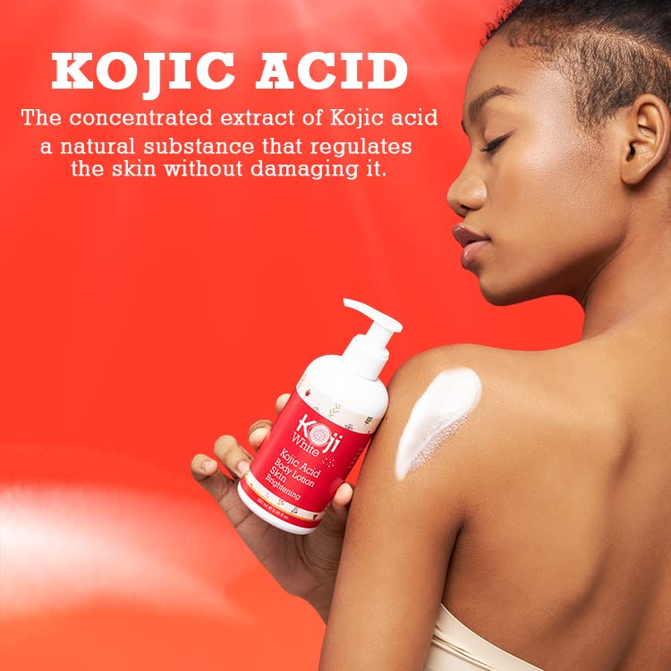 Koji White Kojic Piele Kojic Lotion Brighting Bordering - hidratant zilnic și piele strălucitoare, pete întunecate, tonuri