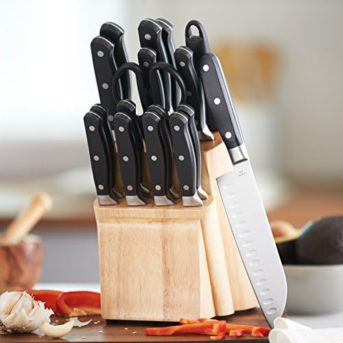 Basics set de blocuri de cuțit de bucătărie Premium din 18 piese, lame din oțel inoxidabil cu conținut ridicat de Carbon,