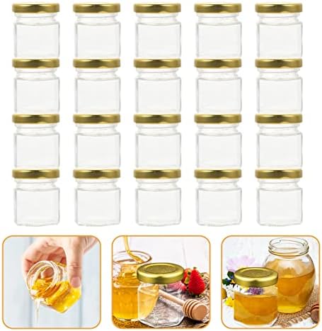 Hanabass Mason borcane recipiente de sticlă terariu mic 20buc borcan de miere cu capac recipient de sticlă oală de miere Dispenser