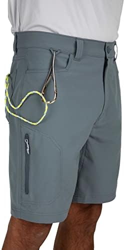 Pantaloni scurți pentru bărbați Simms, echipament de pescuit ușor UPF 50, Inseam de 9 inci