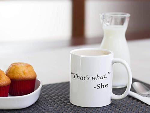 Găsiți idei de cadouri amuzante cană de cafea amuzantă The Office Marfa - asta a spus ea | Căni de cafea amuzante pentru femei