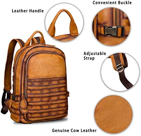 Rucsac autentic din piele pentru bărbați vintage handmade Handmade Rucksack Casual Daypack