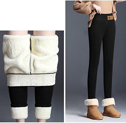 Ndvyxx Fleece Leggings căptușite pentru femei Pantaloni calzi de iarnă cu talie înaltă pentru femei pentru femei care rulează
