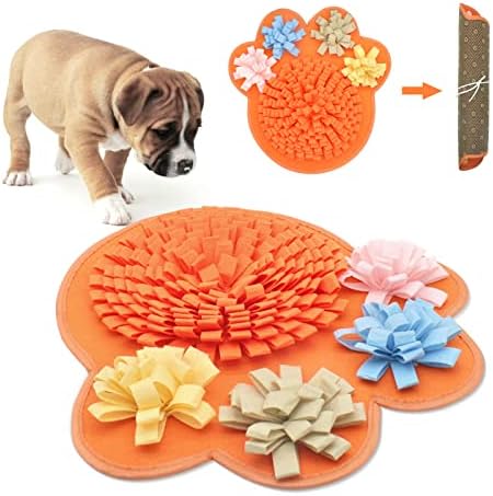 Wishlotus Pet Snuffle Mat pentru câini, Small Dog Snuffle Mat pentru plictiseală cu frânghie agățată, Jucării puzzle pentru