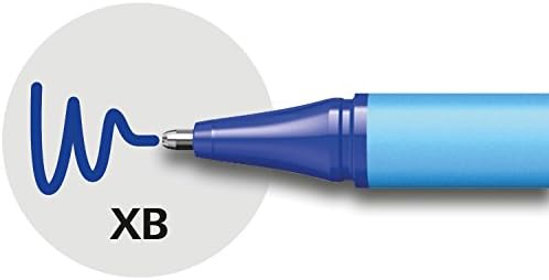 Schneider Slider Edge XB Ballpoint Pen, 1,4 mm, butoi albastru deschis, culori de cerneală asortate, stand reglabil de 8 stilouri