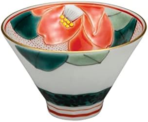 Sakazuki Sake Cup Camellia.Japanese Kutani Ware. KTN-K7-1141