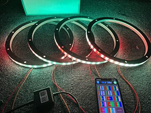 Sando Tech 4pcs 12 Difuzor cu LED -uri cu LED -uri decorative set de lumină Dream Culoare Dream Flux Seria distanțier Lumină