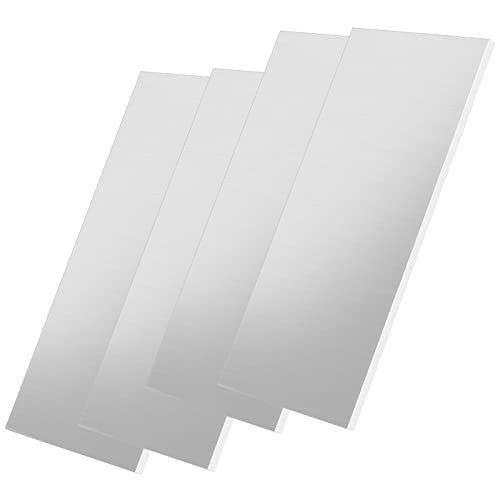 PINGEUI 4 buc 6061 foaie de aluminiu, 6 x 12 x 1/4 inch placă de aluminiu, tablă de aluminiu metalică cu filme față-verso pentru