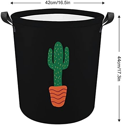 Coș de rufe din pânză Oxford Cactus cu mânere coș de depozitare pentru organizator de jucării cameră pentru copii pepinieră