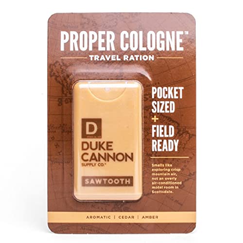 Duke Cannon Supply Co. Apă de Colonie adecvată, 0,34 fl Oz-dinți de fierăstrău/apă de Parfum pentru bărbați, rație de călătorie