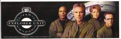 Stargate SG-1 Bumper autocolant negru Richard Dean Anderson Amanda atingând Christopher judecător Michael Shanks