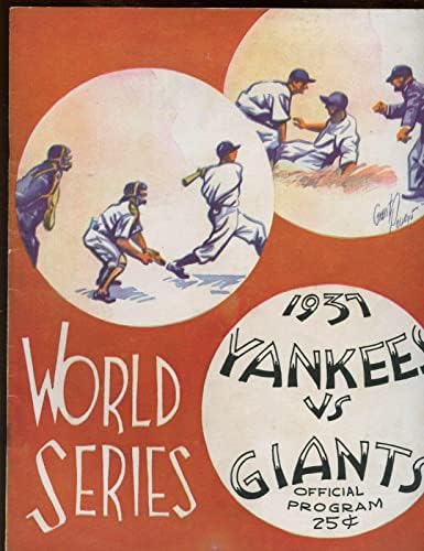 Programul World Series din 1937 New York Giants vs New York Yankees programele NFL