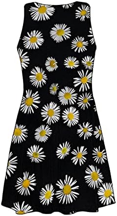Rochii elegante pentru femei, Grafic Floral supradimensionat Camisole Crew Neck moda rezervor rochie femei rochie de vară