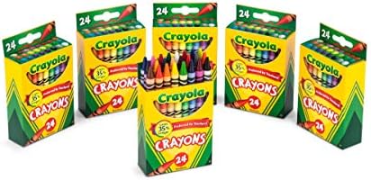 Creioane Crayola, Rechizite Școlare În Vrac Pentru Copii, 24 Count Crayon Box, Culori Asortate