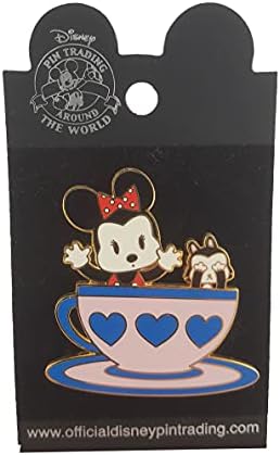 Disney Pin-Go Minnie Mouse și Figaro în ceașcă de ceai