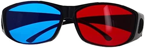 Heyiarbeit 3pcs Roșu-albastru ochelari 3D Cadru din Plastic negru rășină lentilă 3d Film joc - Extra Upgrade Style