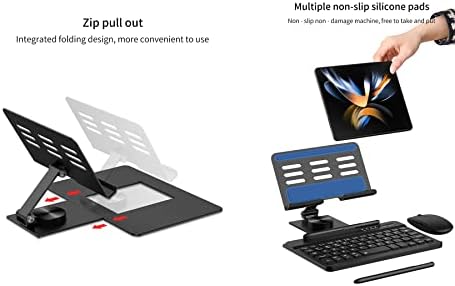 Muxqmor pentru tastatură Bluetooth și mouse pentru Samsung Galaxy Z Fold 4 3 2, Tastatură fără fir portabilă cu fir fără fir,