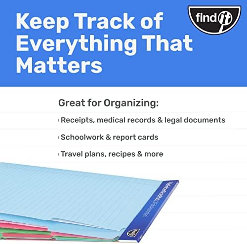 Găsește-l dosar Notepad - pachet de 12-9.5 x 12.5 inch Notebook Organizator foldere pentru depunerea, Document, și organizarea