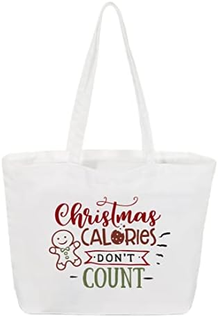 Caloriile de Crăciun nu contează tote motivațional citate tote bagaj- personalizat- geantă de alimente pentru prieteni- braggingshirt