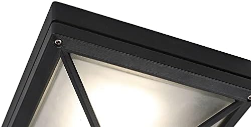 AA depozitare în. 1-Lumina LED Flush Mount plafon lumina în finisaj negru cu alb mată sticlă umbra BOL1022-8LED
