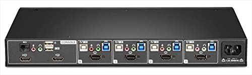 Vertiv Avocent comercial MultiViewer KVM Switch, 4 porturi MultiViewer, Dual AC Power, Card de acces comun, comutare navigare