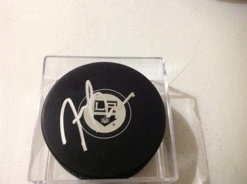 Trevor Lewis a semnat pucul de hochei PSA ADN COA la Los Angeles Kings autografat a-autografat pucuri NHL