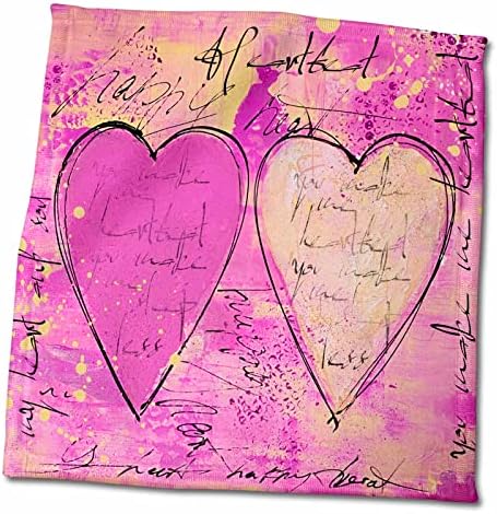 3drose Andrea Haase dragoste și inimi artă-inima dragoste pictură modernă roz-prosoape