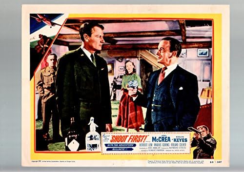 POSTER FILM: TRAGE PRIMUL-VG/FN-CARTE DE LOBBY-JOEL MCCREA - 1953 VG / FN