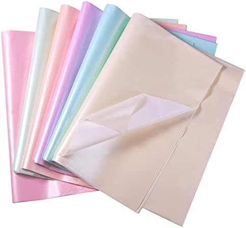 KINBOM 30 foi 19. 7x13. 8 Inch hârtii de țesut, 6 hârtie de țesut de culoare metalică hârtie perlată strălucitoare împachetare