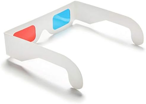 LIANXIAO-ochelari 3D roșu și Cyan Alb Cadru Anaglif hârtie de carton încadrată Ochelari pliați pentru Cinema Cinema 20buc