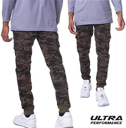 Ultra Performance 3 pachet de pulover pentru bărbați, joggers de marfă din fleece pentru bărbați cu buzunare
