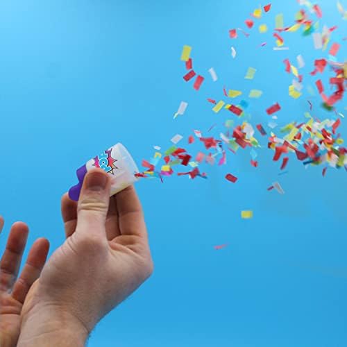 CEA MAI TARE PETRECERE DIN TOTDEAUNA! Poppers Pull-N-Pop Confetti, ușor de utilizat, trageți înapoi și eliberați, 2 pachete