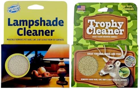 Pampshade Plenty Lampshade Cleaner & Trophy Mount Cleaner Sponge Bundle - curăță țesătura pură, abajur delicat, animale și