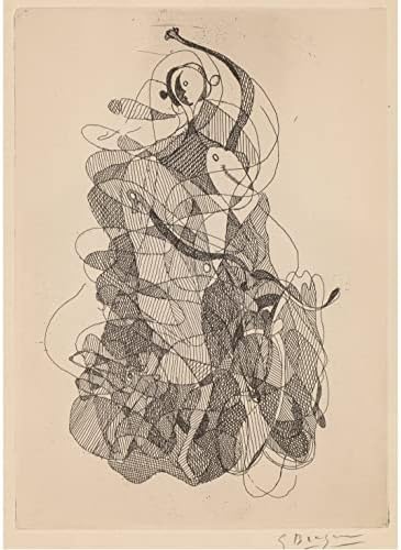 Georges Braque dansul 1934 semnat gravură pe hârtie încadrată