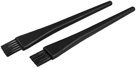 X-DREE 2 buc Negru Plastic Rotund mâner anti Static ESD perie (spazzola anti statica ESD con manico rotondo in plastica nera