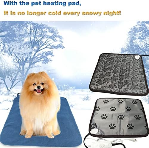 Deoman Patu de încălzire pentru animale de companie pentru câini mici Pat pisici încălzite cu capac moale lavabil la nivel