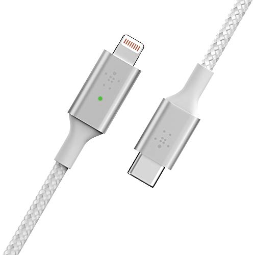 Cablu de încărcare Smart Smart LED USB-A la Lightning 4ft/1,2 m Încărcare rapidă gata pentru cele mai recente iPhone-uri, AirPods