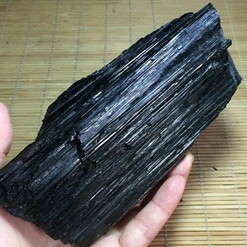 Agounod naturale de cristal negru dur de piatră de piatră brută
