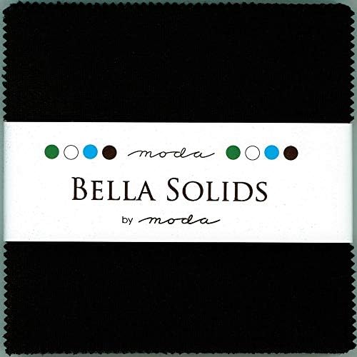 Bella Solids Blacks Moda Charm Pack de la Moda Fabrics; pătrate de 42-5