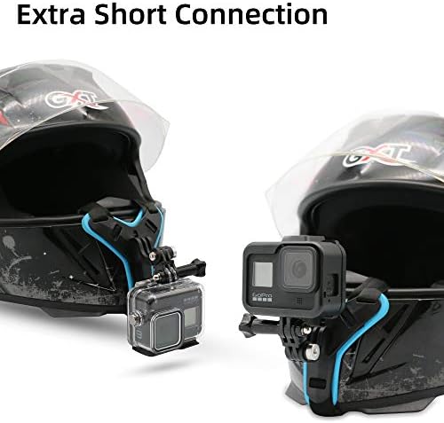 SKEZN Casca motocicleta Chin Mount curea compatibil cu GoPro Hero 11 Negru, Hero 10/9/8 Negru, AKASO / DJI camera de acțiune
