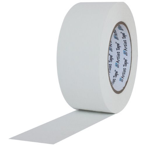 Protapes Artist Tape Flatback Flatback Placă de hârtie sau bandă de consolă, lungime de 60 de metri lungime x 2 , alb