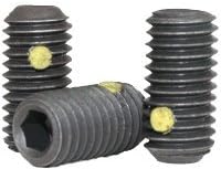 Set de peletă din nylon SECET SCREWS CUP Punct, 5/16-24 x 1 , oțel din aliaj, oxid negru, soclu hexagonat, fir diamater: 5/16