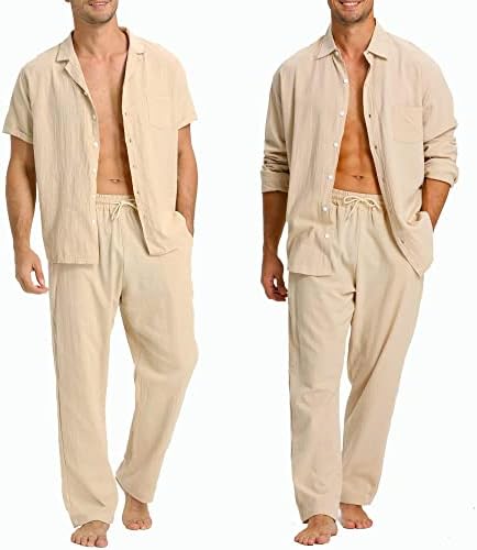 Tinute de lenjerie pentru bărbați Yaogro: 3 bucăți de pe plajă cămăși în jos, casual, pantaloni cu mânecă scurtă cu mânecă