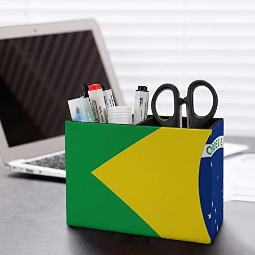 Suport pentru creion brazilian cu pavilion multifuncțional desktop stilou cupa desktop organizator de papetărie pentru birou acasă