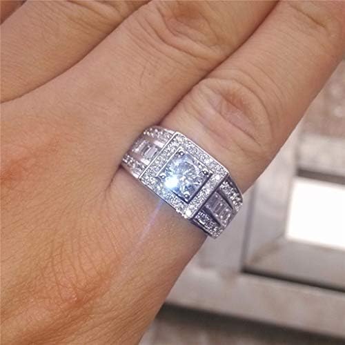 2023 Elegant Geometric pătrat diamant Zircon inel bijuterii pentru bărbați inele stea