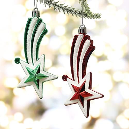 Ornamente de Crăciun alb și verzi de Crăciun, de 108 pcs, scuturări de Crăciun cu scuturi de Crăciun Set de plastic Ornamente