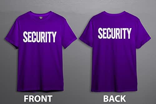 proaspete Tees securitate T-Shirt 2 fețe față spate imprimare / eveniment personalul de pază / Grafic Tee pentru barbati