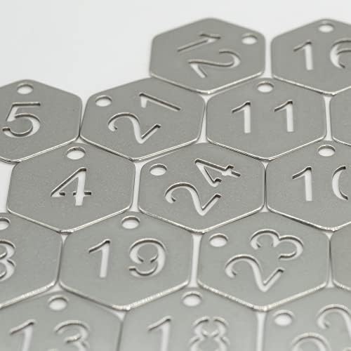 StayMax Hexagon forma scobite din oțel inoxidabil numărul tag-uri tag-uri cheie ID Tag-uri